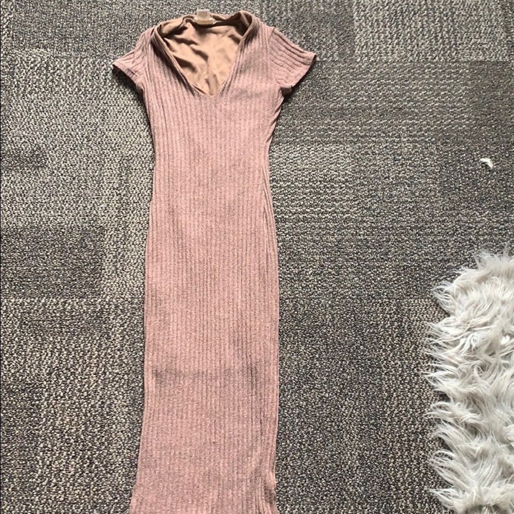 Brown Fitted Dress